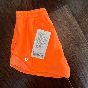 Lululemon Highlighter Orange Hotty Hots Size 4, 4”